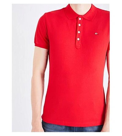 Shop Diesel T-heal Stretch-cotton Polo Shirt In Greenlake