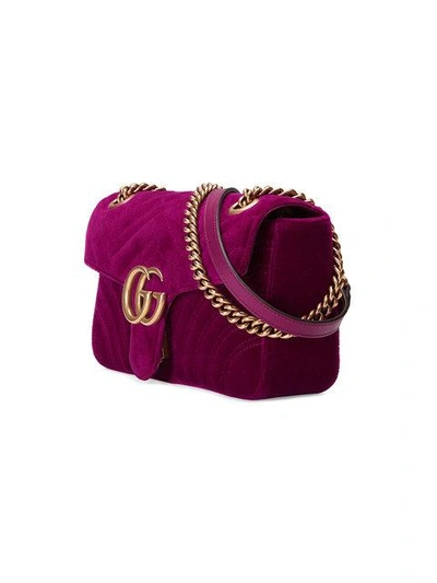 Gucci GG Purple Marmont Velvet Matelasse Bag (RZX) 144010008051