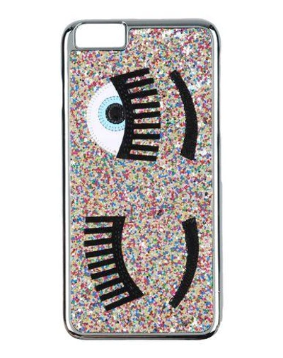 Shop Chiara Ferragni Iphone 6/6s Plus Cover In Silver