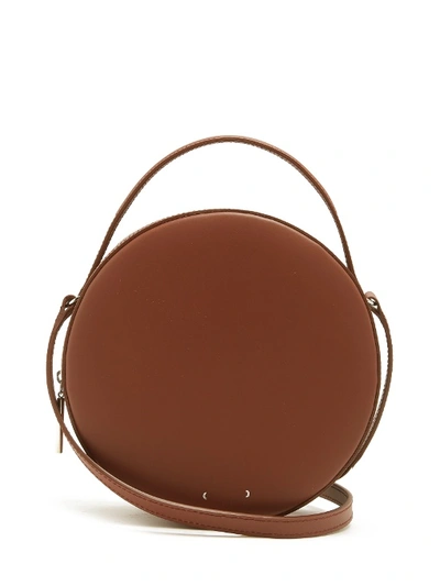 Pb 0110 Ab38 Leather Cross-body Bag In Brown