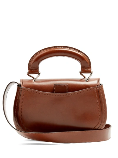 Lemaire Pumpkin Leather Cross-body Bag In Deep Tan-brown