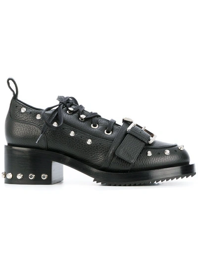 N°21 Buckled Lace-up Boots In Black