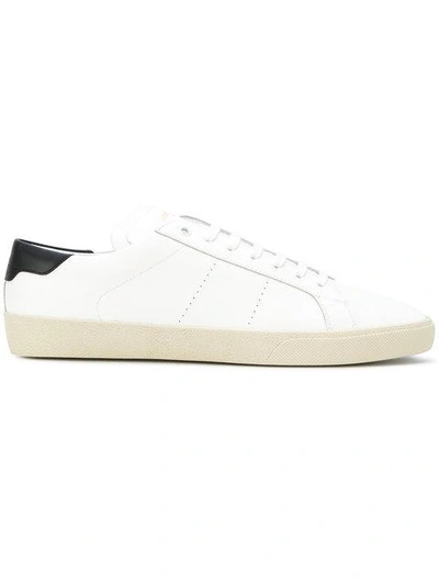 Shop Saint Laurent Court Classic Sneakers In 9061 White/black