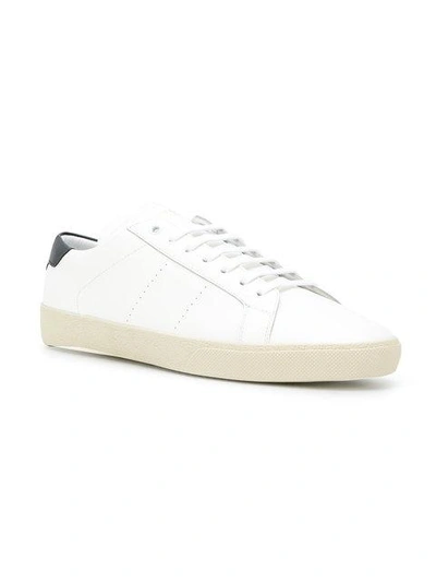 Shop Saint Laurent Court Classic Sneakers In 9061 White/black