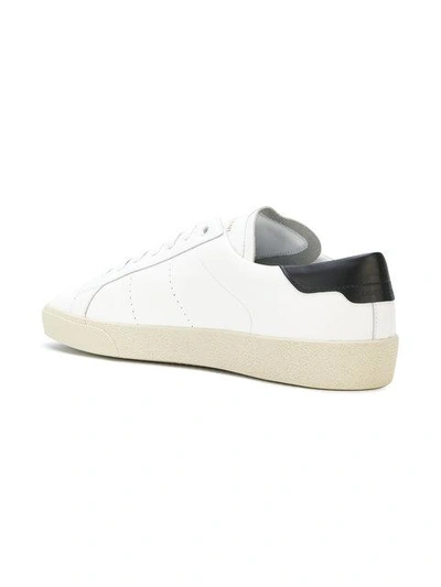 Shop Saint Laurent Court Classic Sneakers In 9061 White/black