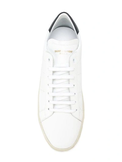 Shop Saint Laurent Court Classic Sneakers In 9061 White/black