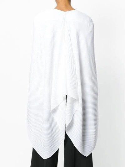 Shop Issey Miyake Cape-panel Asymmetric Shirt In White