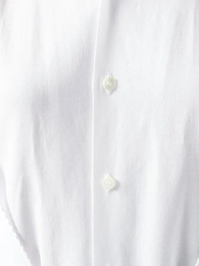 Shop Issey Miyake Cape-panel Asymmetric Shirt In White