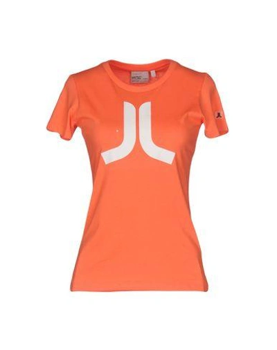 Shop Wesc T-shirt In Coral