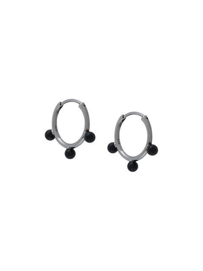 Shop Astley Clarke Onyx Hazel Hoop Earrings - Metallic