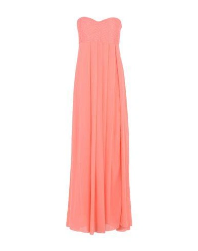 Pinko Long Dresses In Coral