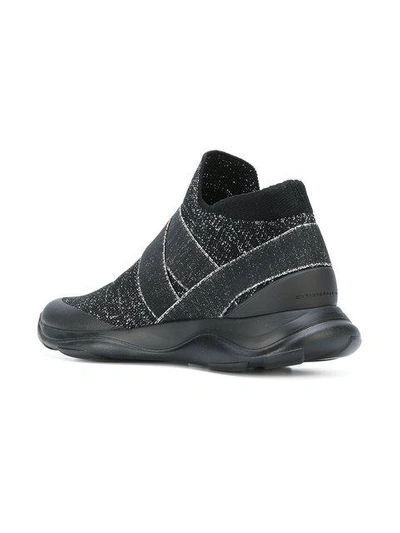 Shop Christopher Kane Knitted Sneakers - Black