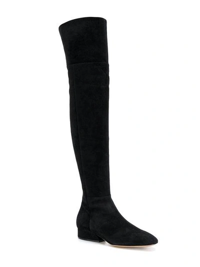 Shop Ferragamo Over The Knee Boots In Black
