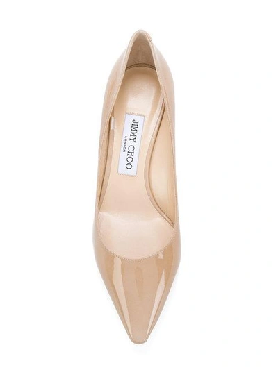 Jimmy Choo Romy 60mm Patent Pointed-toe Pumps In Nude