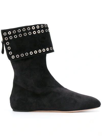 Shop Alexander Mcqueen Eyelet Ankle Boots