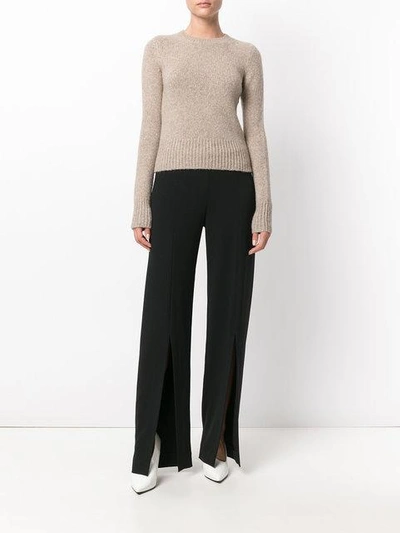 Shop Isabel Marant Classic Knitted Jumper - Neutrals In Nude/neutrals