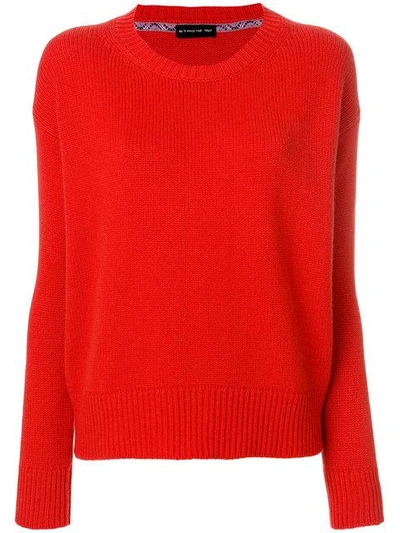 Shop Etro Ribbed Detail Jumper In Red