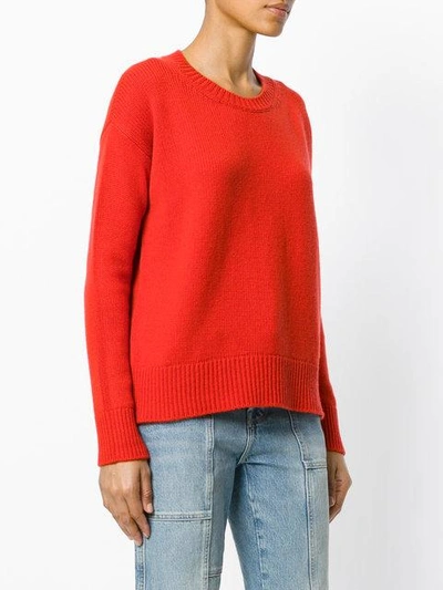 Shop Etro Ribbed Detail Jumper In Red