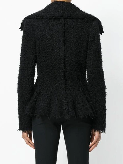 Shop Alexander Mcqueen Peplum Waist Blazer In Black