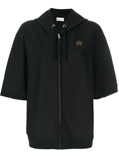 shortsleeved zipped hoodie