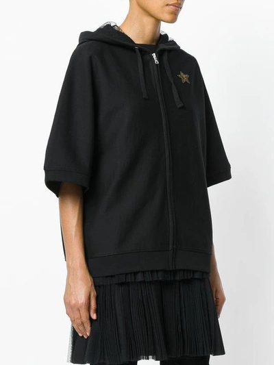 Shop Red Valentino Shortsleeved Zipped Hoodie