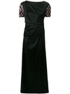 GIORGIO ARMANI GIORGIO ARMANI BEADED SLEEVE DRESS - BLACK,ZAA21RZA90112194216