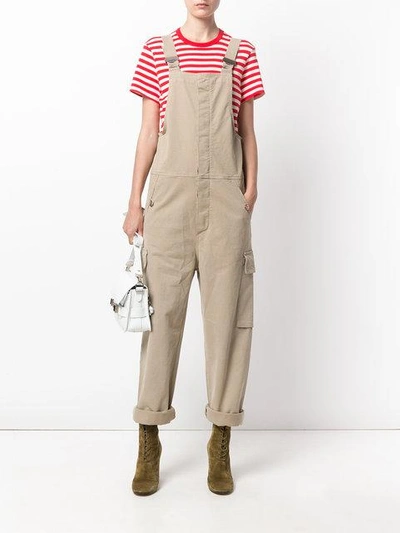Shop See By Chloé Denim Overalls - Neutrals
