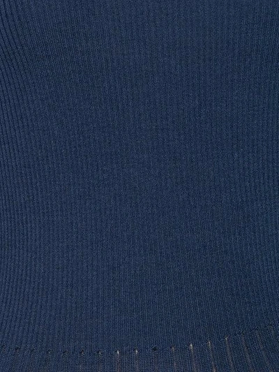 Shop Oscar De La Renta Lace Bell Sleeved Blouse - Blue