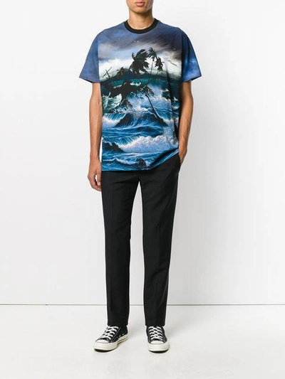 Shop Givenchy Columbian-fit Hawaii Print T-shirt