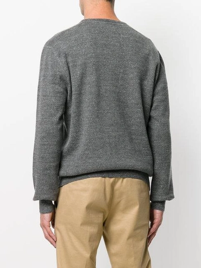 Shop Polo Ralph Lauren Crew Neck Sweatshirt In Grey