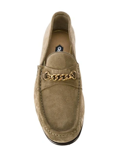 Shop Tom Ford Chain Trim Loafers In Bos