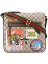 GUCCI GG Supreme badge messenger bag,LEATHER100%
