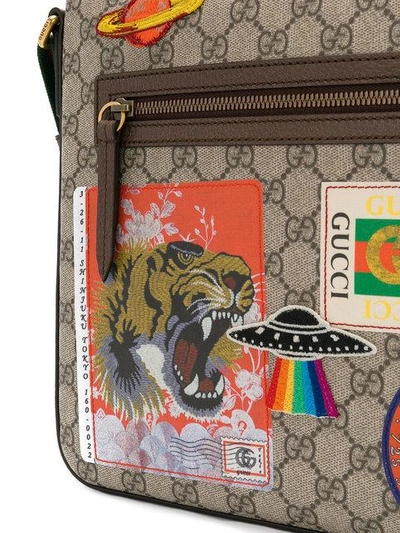 Shop Gucci Gg Supreme Badge Messenger Bag
