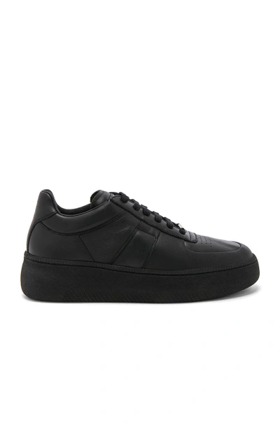 Shop Maison Margiela Soft Leather Low-top Sneakers In Black