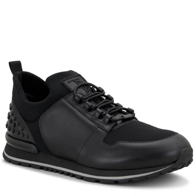 Tod's Ons In Scuba Effect Fabric And Leather In Black