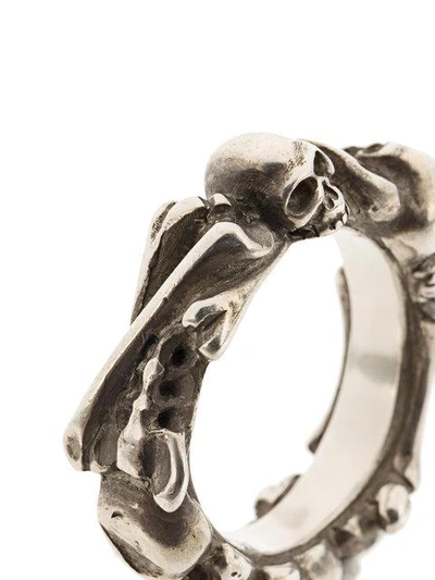 Shop Werkstatt:münchen Bones + Skulls Ring In Metallic