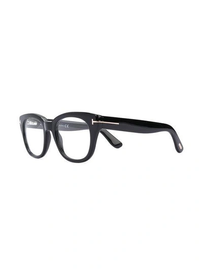 Shop Tom Ford Square Frame Glasses In Black