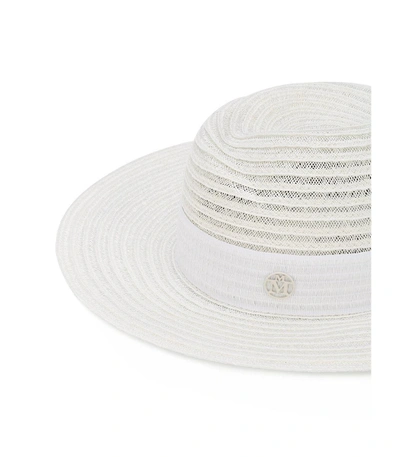 Shop Maison Michel White Virginie Panama Hat