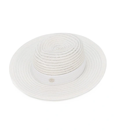 Shop Maison Michel White Virginie Panama Hat