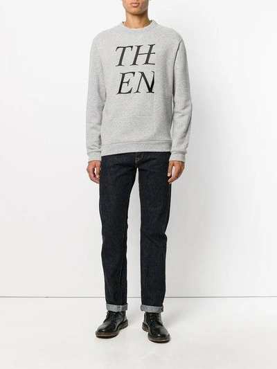 Shop Mcq By Alexander Mcqueen Cut Out Print Sweatshirt In Grey