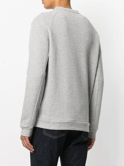 Shop Mcq By Alexander Mcqueen Cut Out Print Sweatshirt In Grey