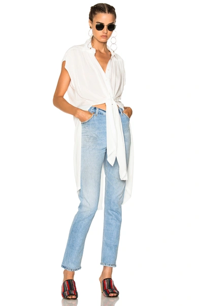 Rachel Comey Pleated Long Fit Shirt In White