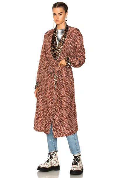Shop R13 Smoking Robe With Piping In Rust
