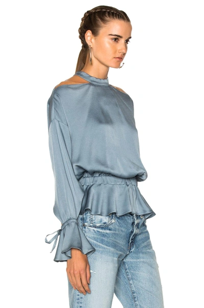 Shop Marissa Webb Sullivan Top In Smoke Blue