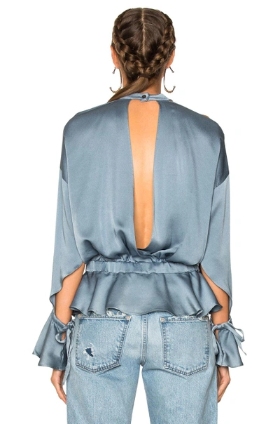 Shop Marissa Webb Sullivan Top In Smoke Blue