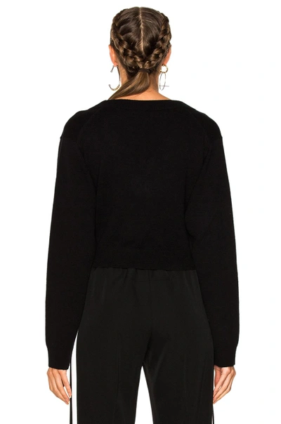 Shop Alexander Wang T Deep V Twist Front Sweater In Black