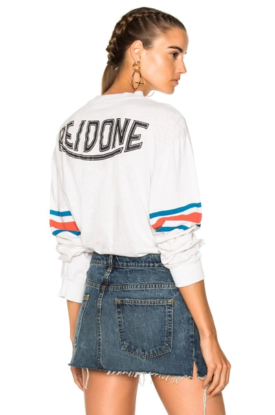 Shop Re/done Graphic Tee Long Sleeve In White