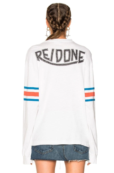 Shop Re/done Graphic Tee Long Sleeve In White