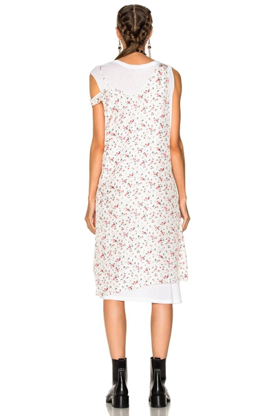 Shop R13 Overlay Slip Dress In Floral, White.  In Mini Rose Print