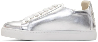 Shop Sophia Webster Silver Metallic Bibi Butterfly Sneakers